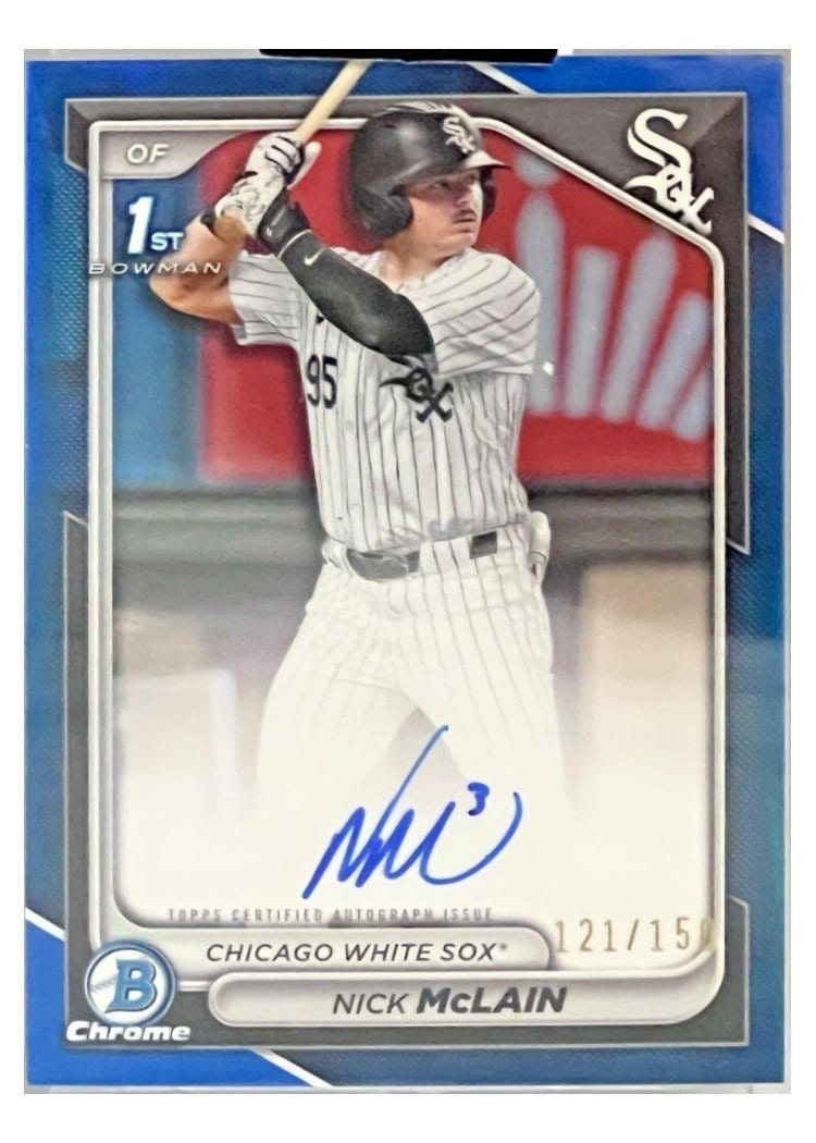 2024 Bowman Draft Chrome Prospect Autographs Nick McLain #CPA-NM card
