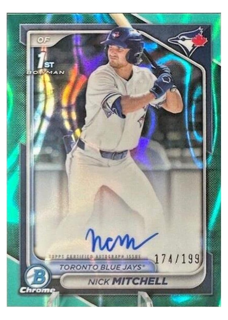2024 Bowman Draft Chrome Prospect Autographs Nick Mitchell #CPA-NMI card