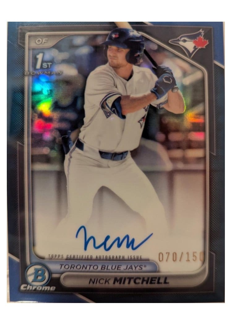 2024 Bowman Draft Chrome Prospect Autographs Nick Mitchell #CPA-NMI card