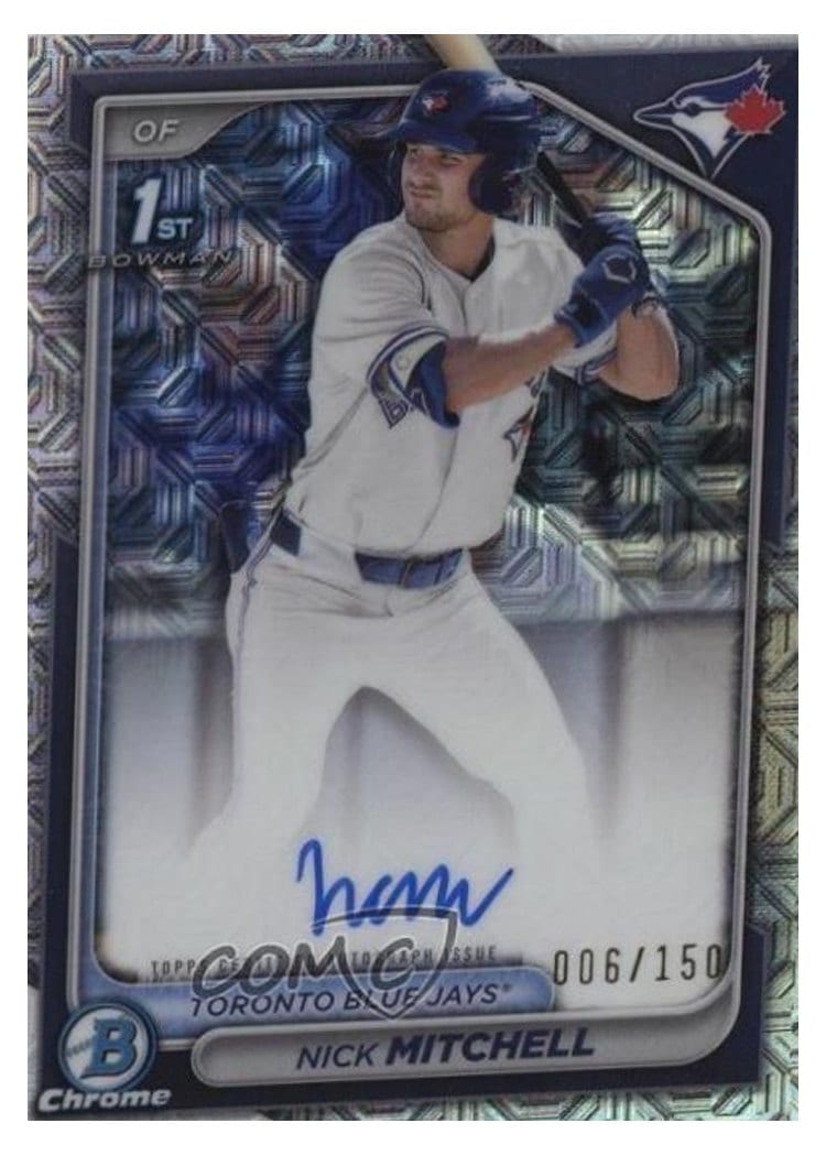 2024 Bowman Draft Chrome Prospect Autographs Nick Mitchell #CPA-NMI card