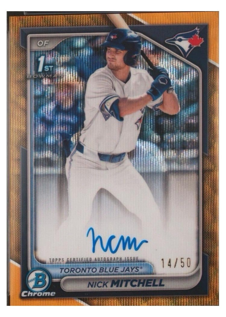 2024 Bowman Draft Chrome Prospect Autographs Nick Mitchell #CPA-NMI card