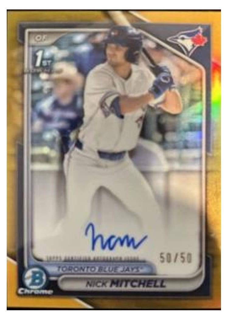 2024 Bowman Draft Chrome Prospect Autographs Nick Mitchell #CPA-NMI card
