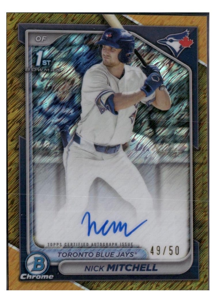2024 Bowman Draft Chrome Prospect Autographs Nick Mitchell #CPA-NMI card