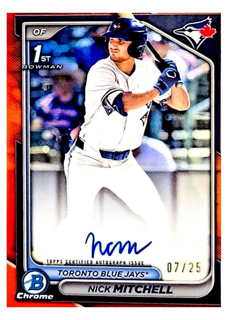 2024 Bowman Draft Chrome Prospect Autographs Nick Mitchell #CPA-NMI card