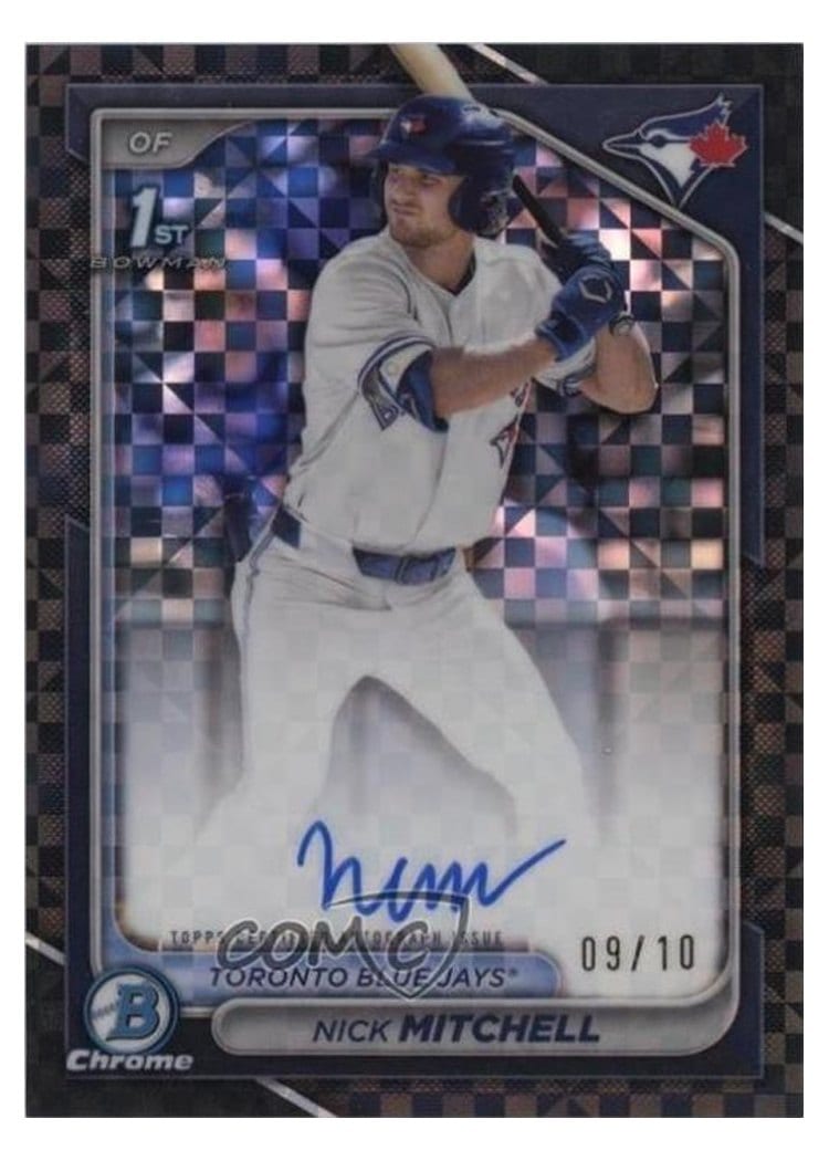 2024 Bowman Draft Chrome Prospect Autographs Nick Mitchell #CPA-NMI card