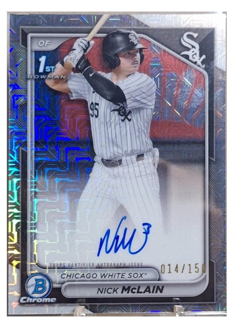 2024 Bowman Draft Chrome Prospect Autographs Nick Montgomery HTA Choice Refractor #CPA-NMO card
