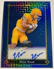 2025 Leaf Metal 92 Autographs Nick Nash #92L-NN1 card