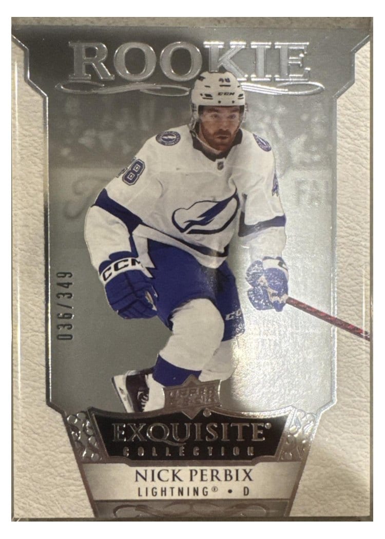 2022-23 Upper Deck Ice Exquisite Collection Rookies Nick Perbix #R35 card