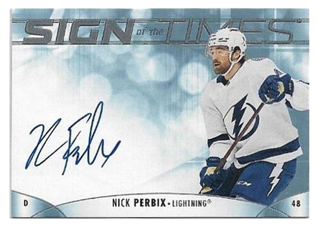 2023-24 SP Authentic Sign of the Times Auto Nick Perbix #SOTT-NP card