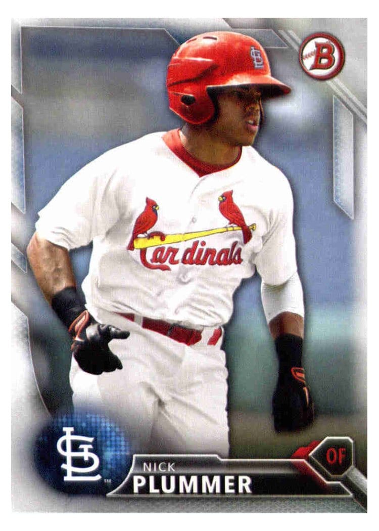 2016 Bowman Prospects Nick Plummer #BP77 card