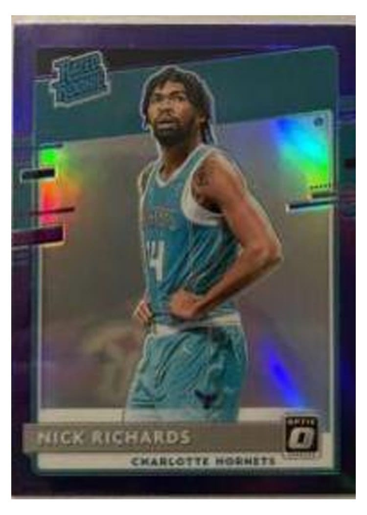 2020-21 Donruss Optic Base Set Nick Richards Purple #193 card