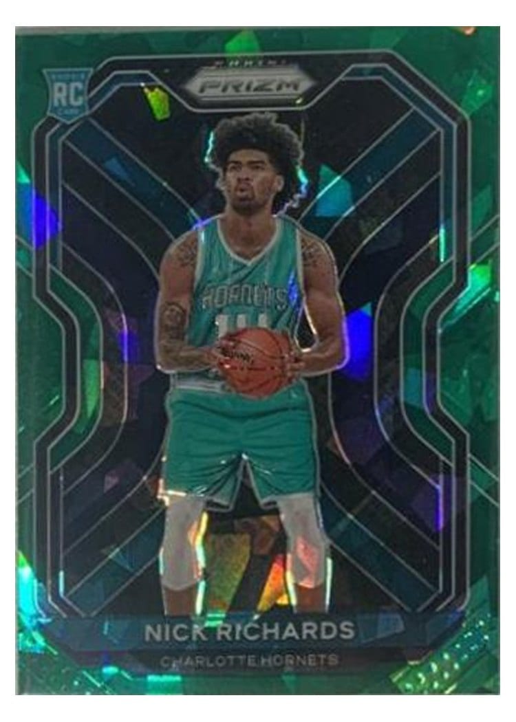 2020-21 Panini Prizm Base Set Nick Richards Green Ice Prizm #253 card