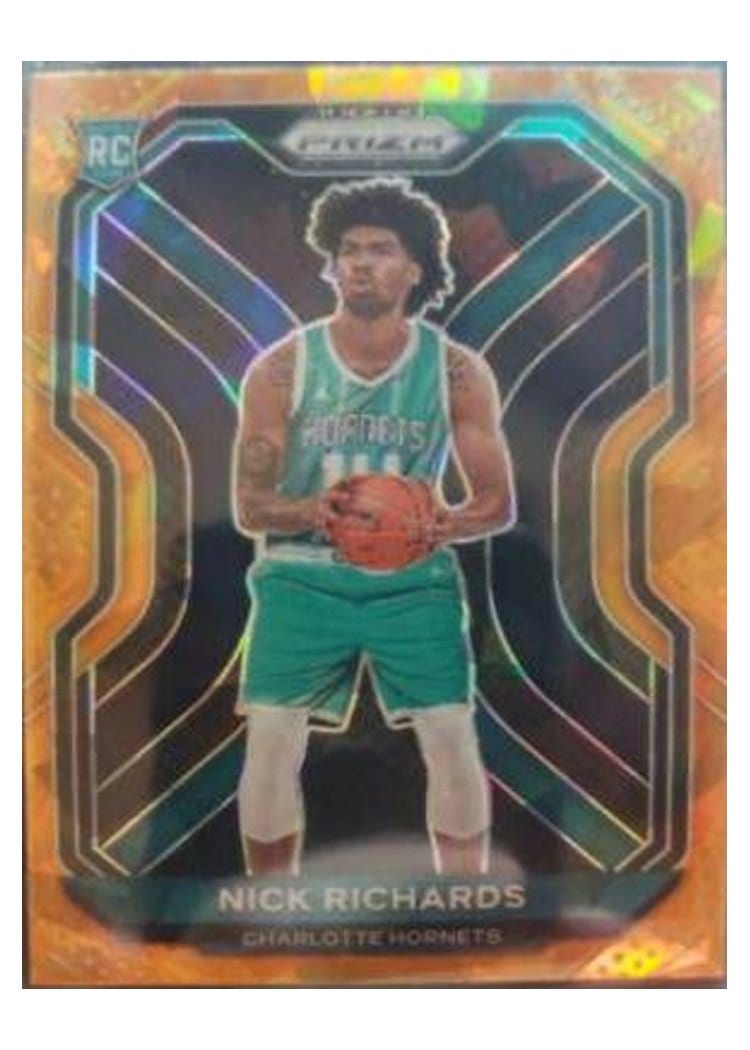 2020-21 Panini Prizm Base Set Nick Richards Orange Ice Prizm #253 card