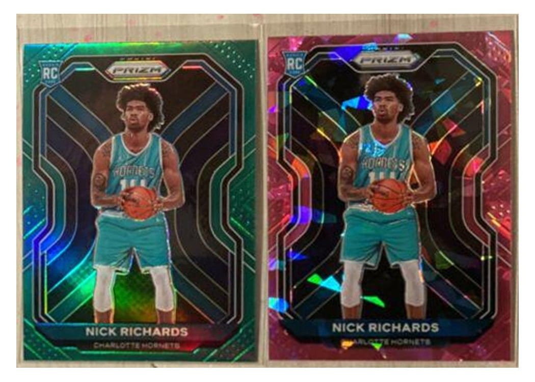 2020-21 Panini Prizm Base Set Nick Richards Pink Ice Prizm #253 card