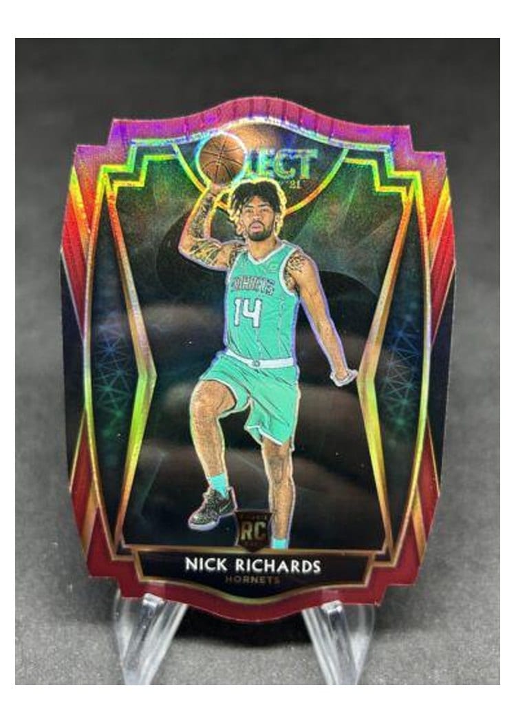 2020-21 Panini Select Base Set Nick Richards Maroon Prizm Die Cut #167 card