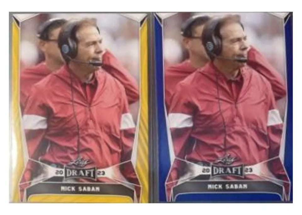 2023 Leaf Draft Nick Saban Blue #26 card