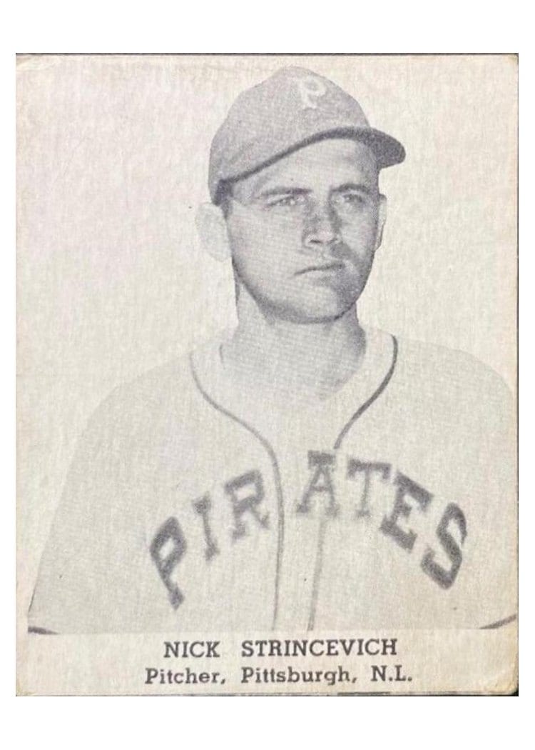 1947 Tip Top Bread Nick Strincevich card