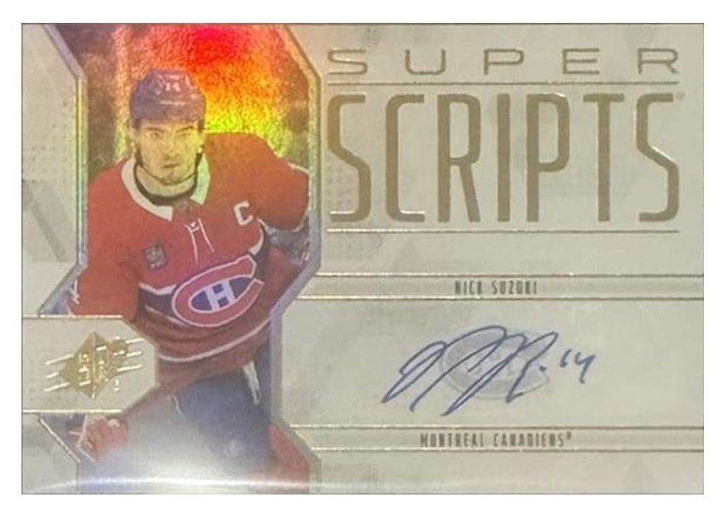 2025-26 SPx SuperScripts Nick Suzuki #SS-SU card