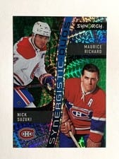 2023-24 Upper Deck Synergy Synergistic Duos Nick Suzuki/Maurice Richard #SD-14 card