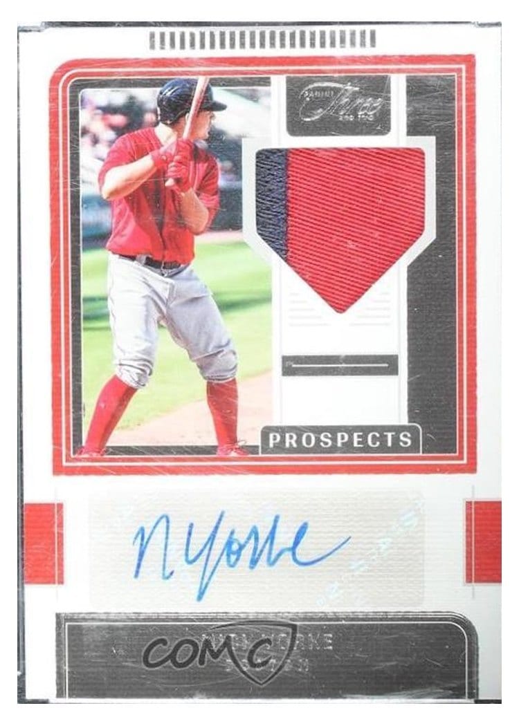 2022 Panini Three and Two Prospect Jersey Autographs Nick Yorke #PJA-NY card