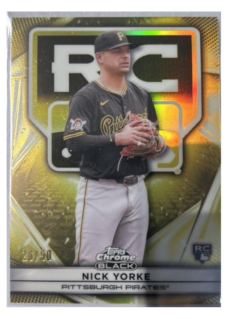 2025 Topps Chrome Black Rookie Design Variations Nick Yorke #41 card