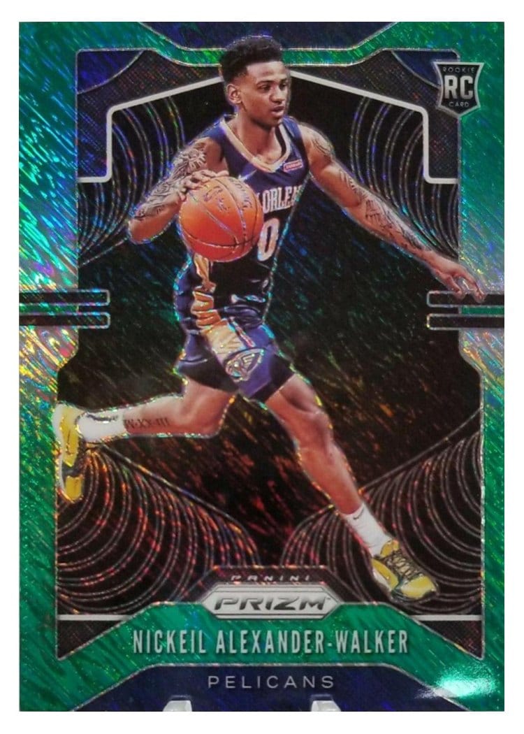 2019-20 Panini Prizm Base Set Nickeil Alexander-Walker Green Shimmer Prizm #263 card