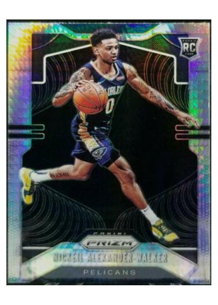 2019-20 Panini Prizm Base Set Nickeil Alexander-Walker Hyper Prizm #263 card
