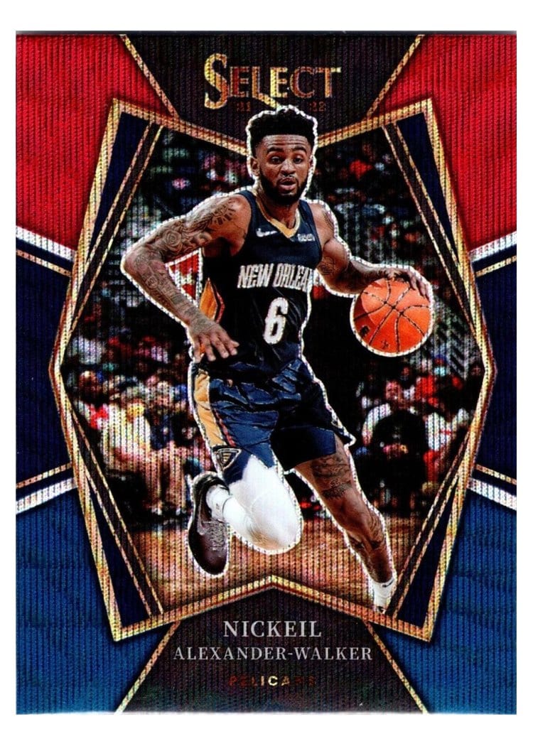 2021-22 Panini Select Base Set Nickeil Alexander-Walker Tri Color Prizm #197 card