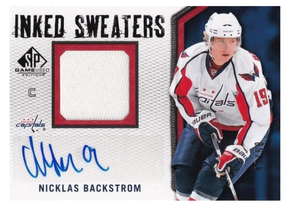 2010 SP Game Used Inked Sweaters Nicklas Backstrom #IS-NB card