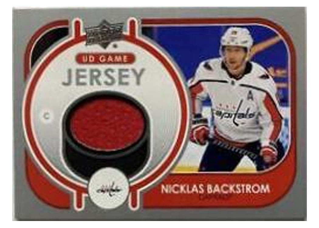 2021-22 Upper Deck UD Game Jersey Nicklas Backstrom #GJ-NB card
