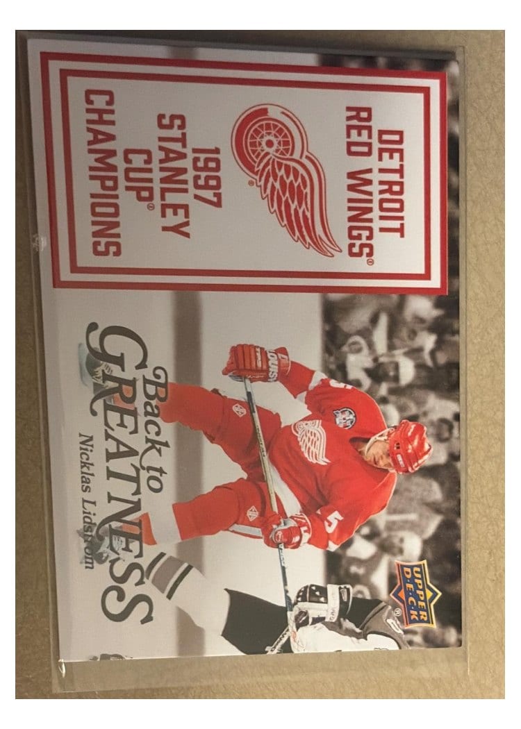 2025-26 Upper Deck Detroit Red Wings Centennial Back To Greatness Nicklas Lidstrom #B2G-NL card