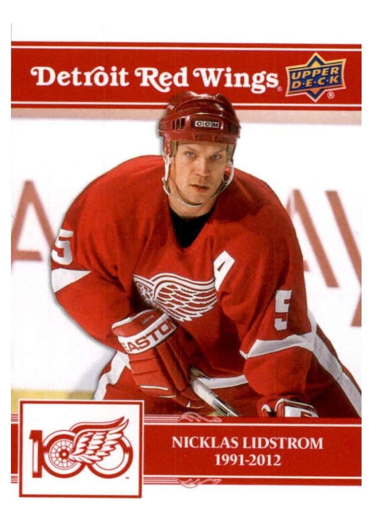 2025-26 Upper Deck Detroit Red Wings Centennial Box Set Gold Autographs Nicklas Lidstrom #1 card