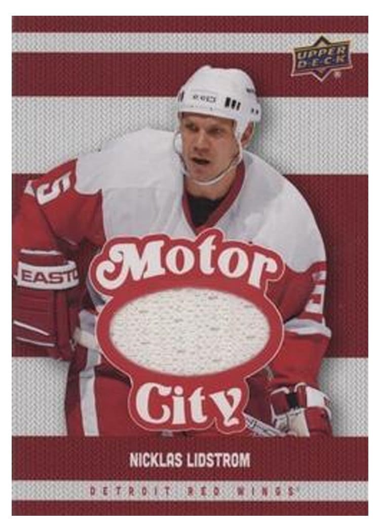 2025-26 Upper Deck Detroit Red Wings Centennial Motor City Premium Materials Nicklas Lidstrom #MCM-NL card