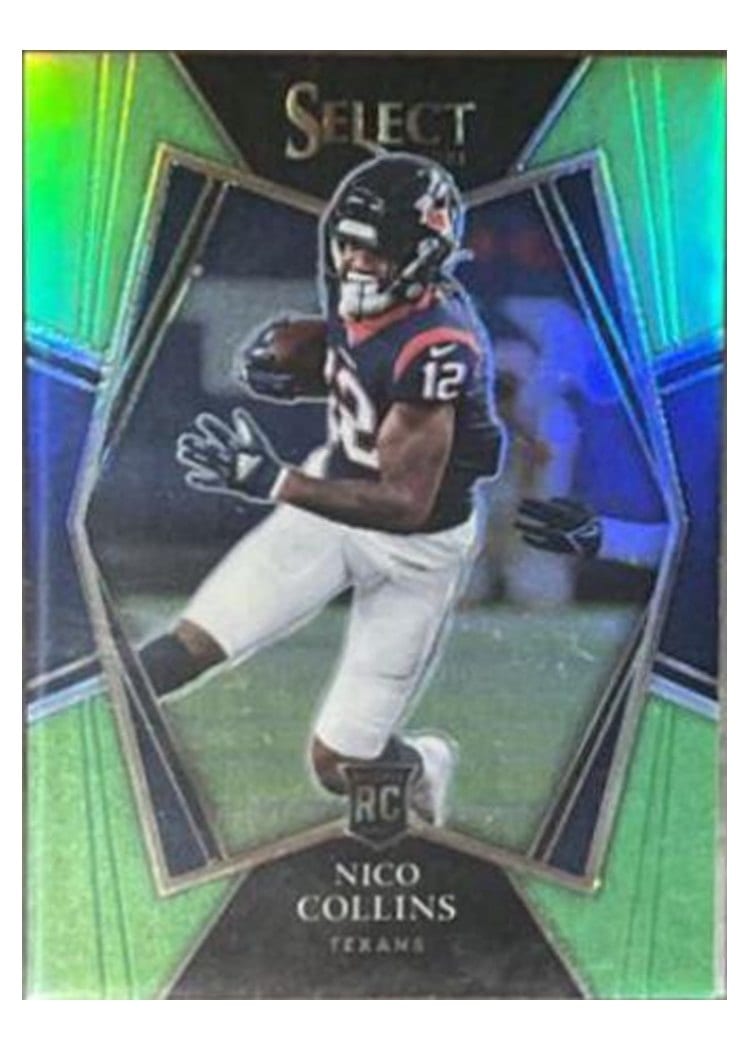 2021 Panini Select Base Set Nico Collins Green #169 card