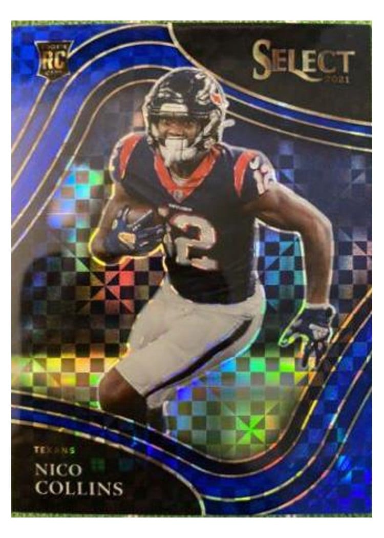 2021 Panini Select Base Set Nico Collins Blue #369 card