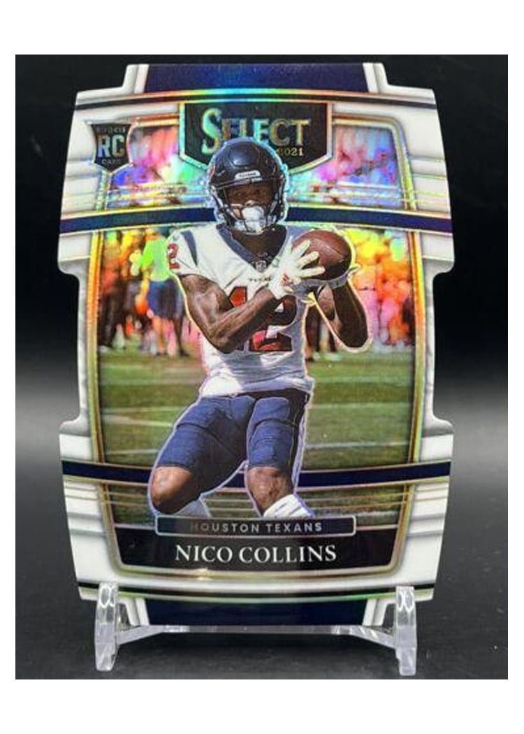 2021 Panini Select Base Set Nico Collins White Die Cut #69 card