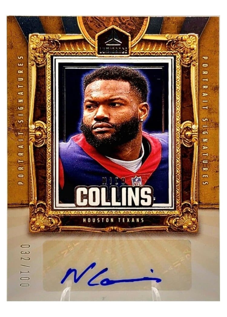 2024 Panini Luminance Portrait Signatures Nico Collins #PS-NCS card
