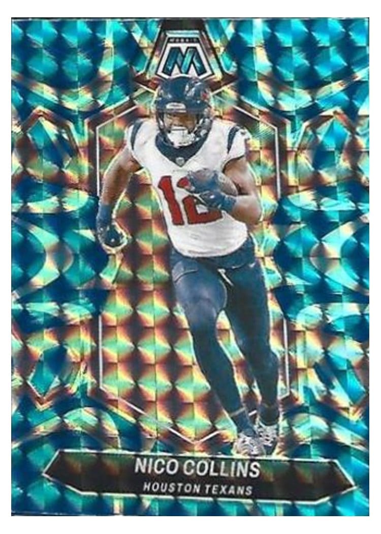 2024 Panini Mosaic Base Set Nico Collins Blue Reactive #88 card