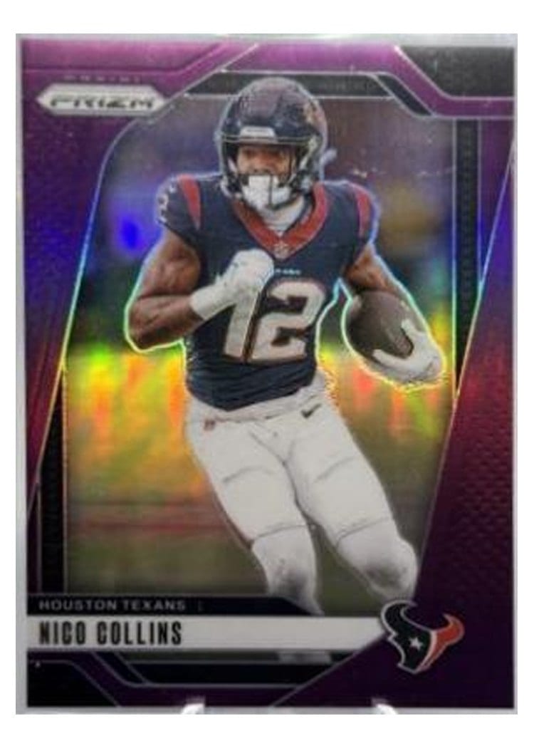 2024 Panini Prizm Base Set Nico Collins Purple #113 card