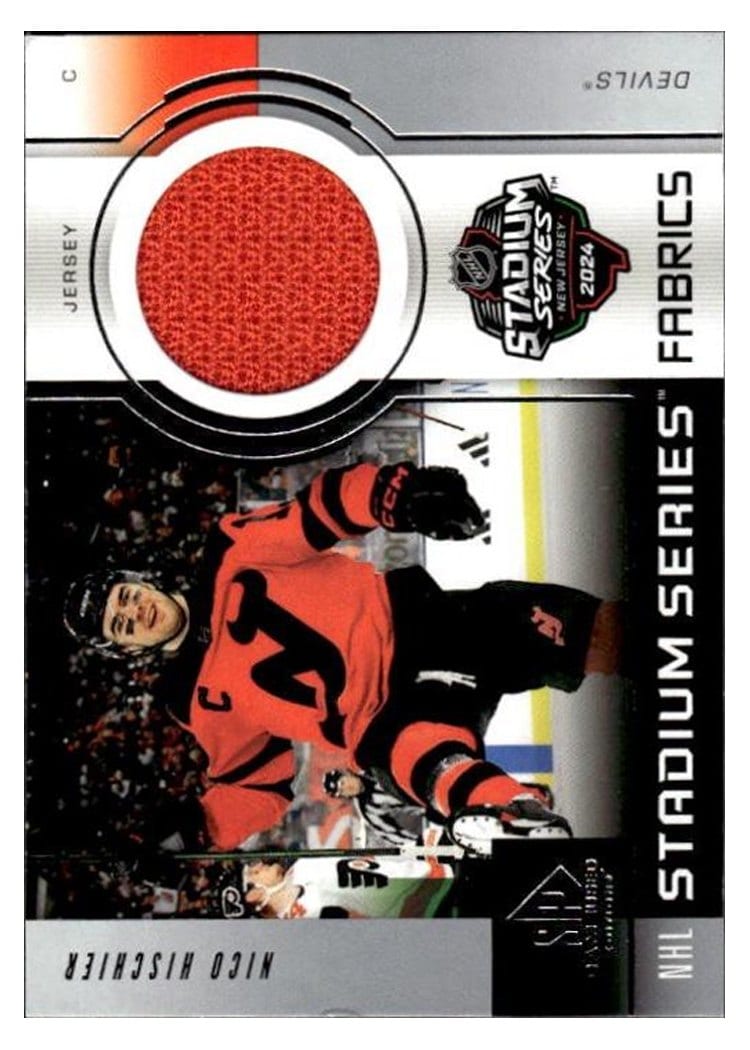 2024-25 SP Game Used 2024 Stadium Series Fabrics Nico Hischier #GSF-18