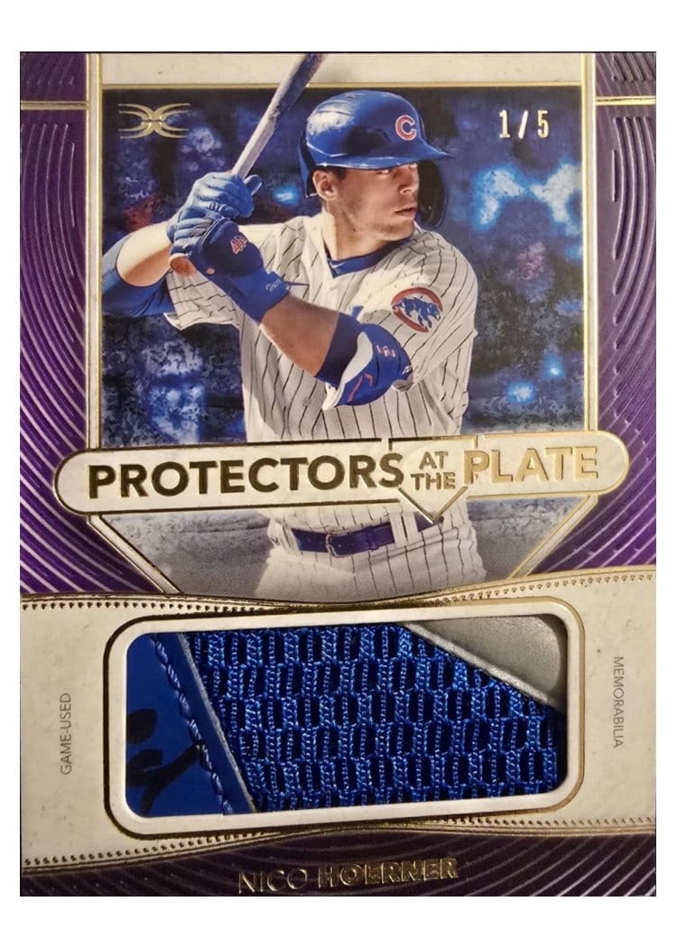 2021 Topps Definitive Collection Protectors at the Plate Relics Nico Hoerner #PPR-NH card