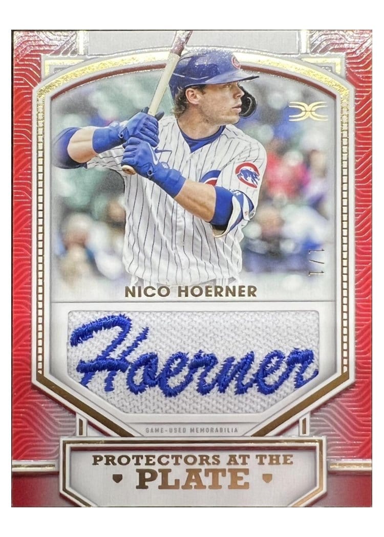 2022 Topps Definitive Collection Protectors at the Plate Relics Nico Hoerner #PPR-NHO card