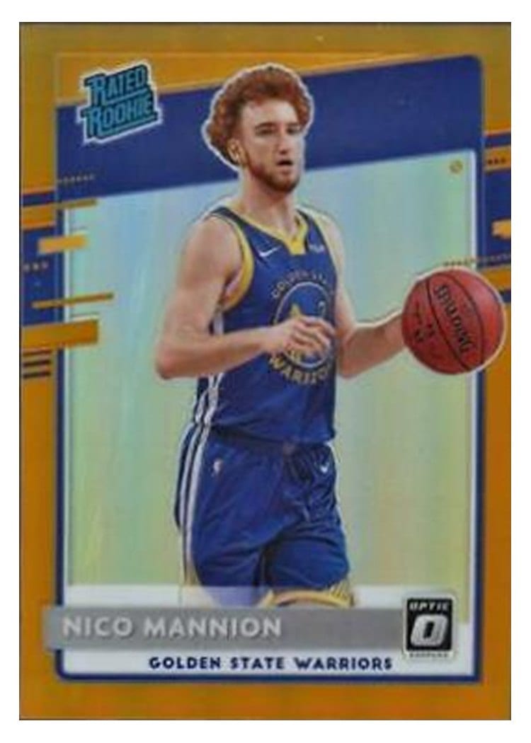 2020-21 Donruss Optic Base Set Nico Mannion Orange #190 card