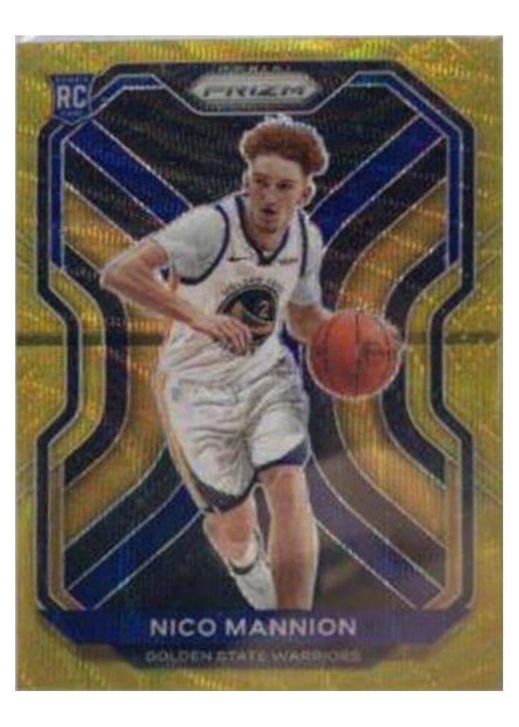 2020-21 Panini Prizm Base Set Nico Mannion Gold Wave Prizm #293 card