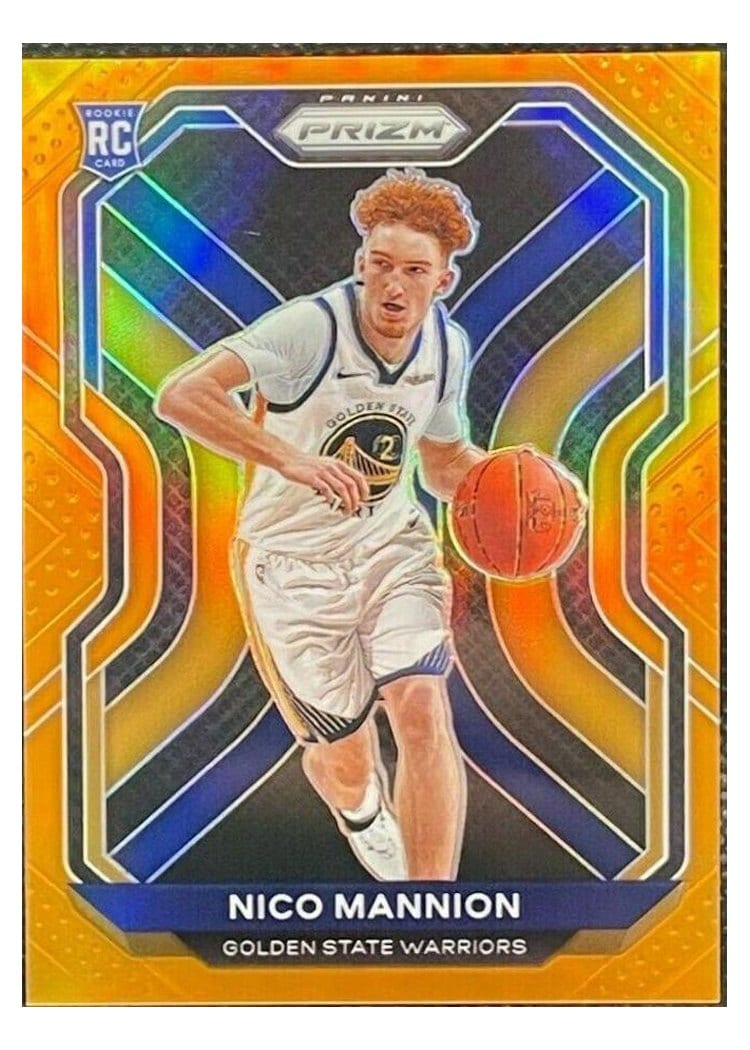 2020-21 Panini Prizm Base Set Nico Mannion Orange Prizm #293 card