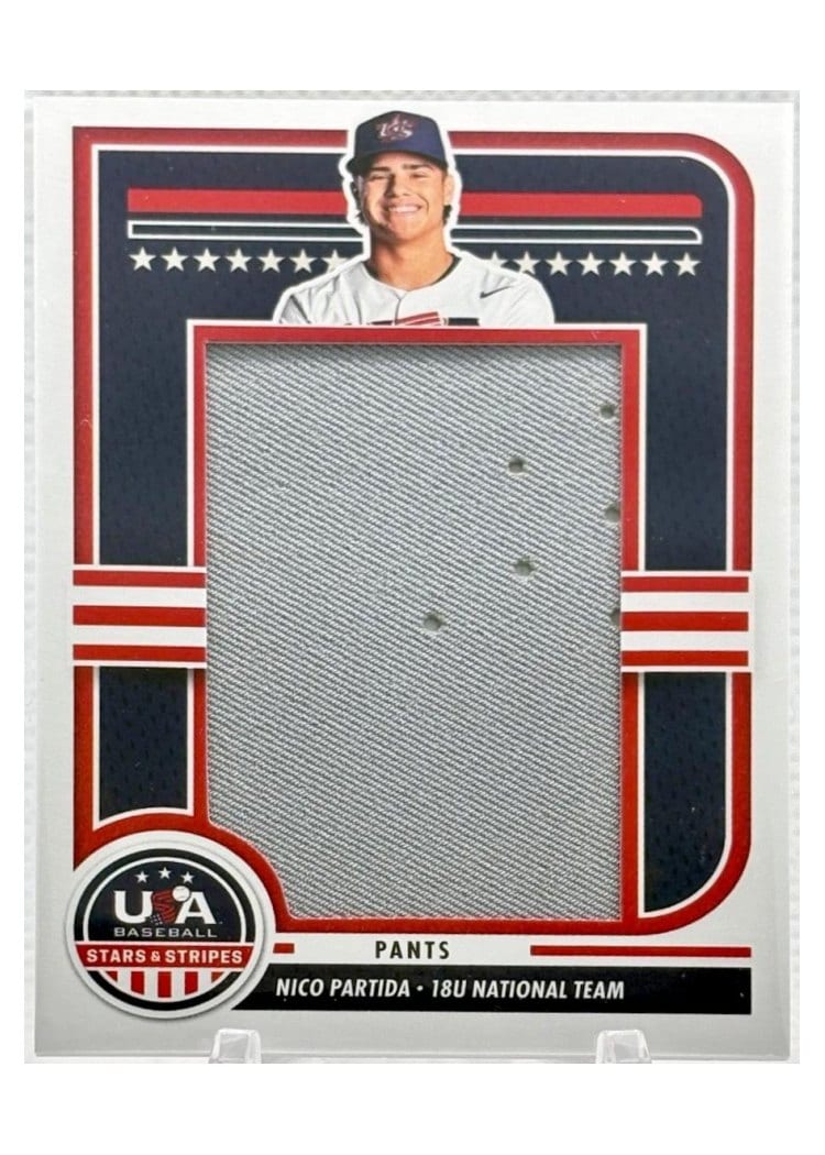 2025 Panini Stars & Stripes Jumbo Material Pants Nico Partida #JMJ-NP card