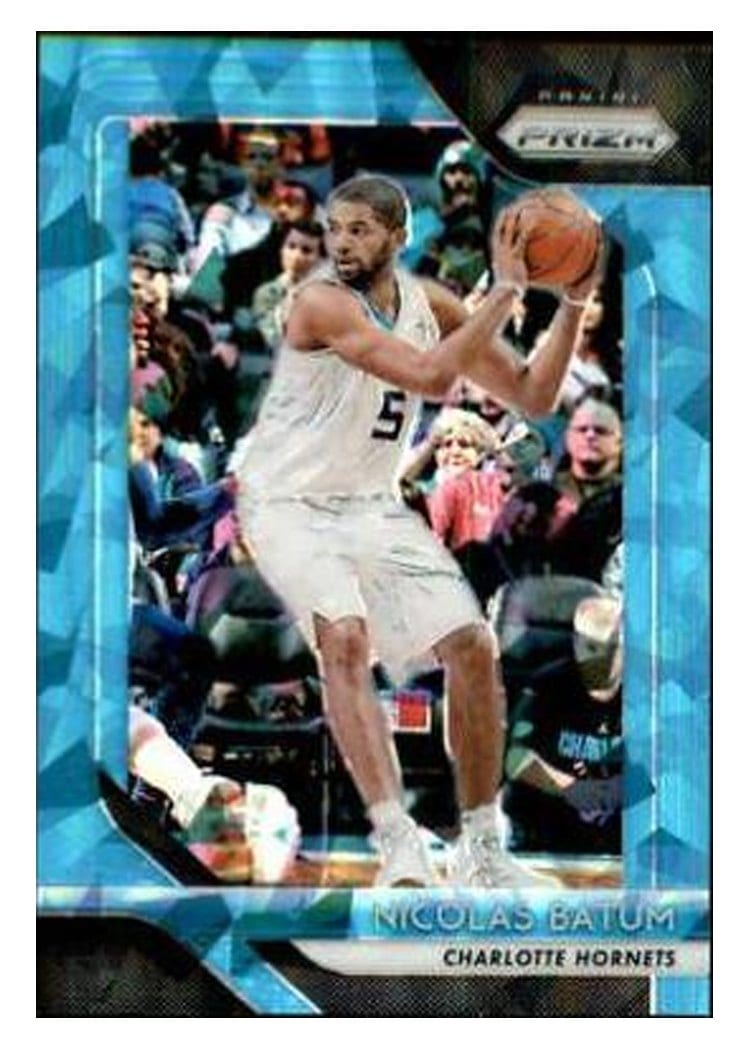 2018-19 Panini Prizm Base Set Nicolas Batum Blue Ice Prizm #20 card