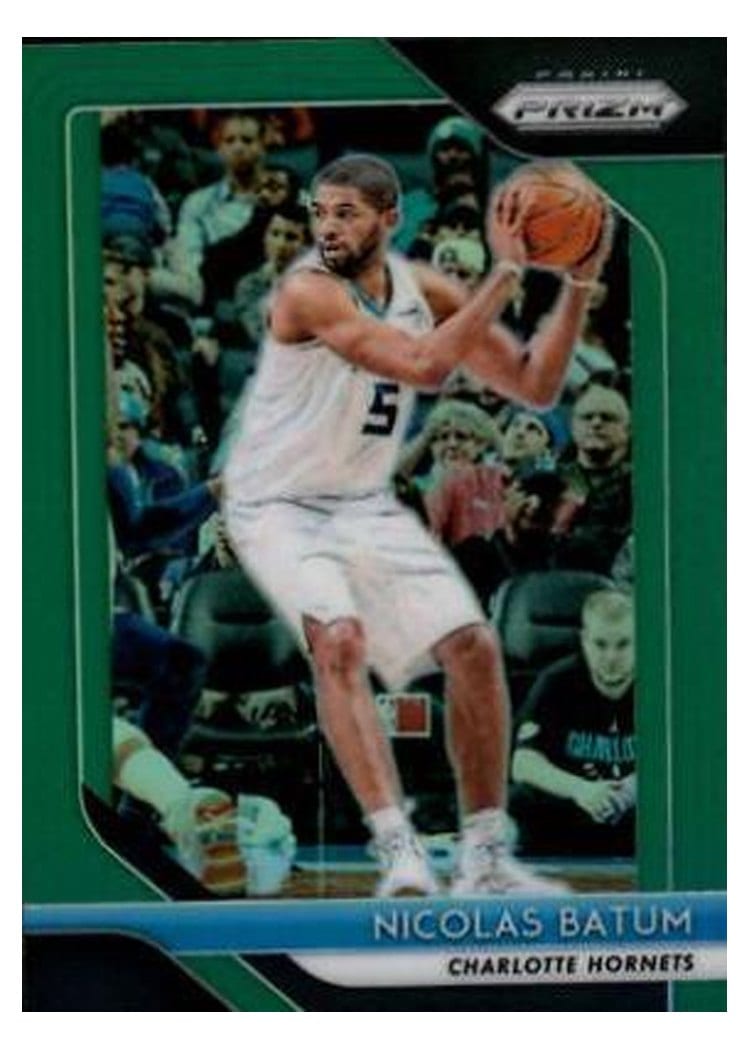 2018-19 Panini Prizm Base Set Nicolas Batum Green Prizm #20 card