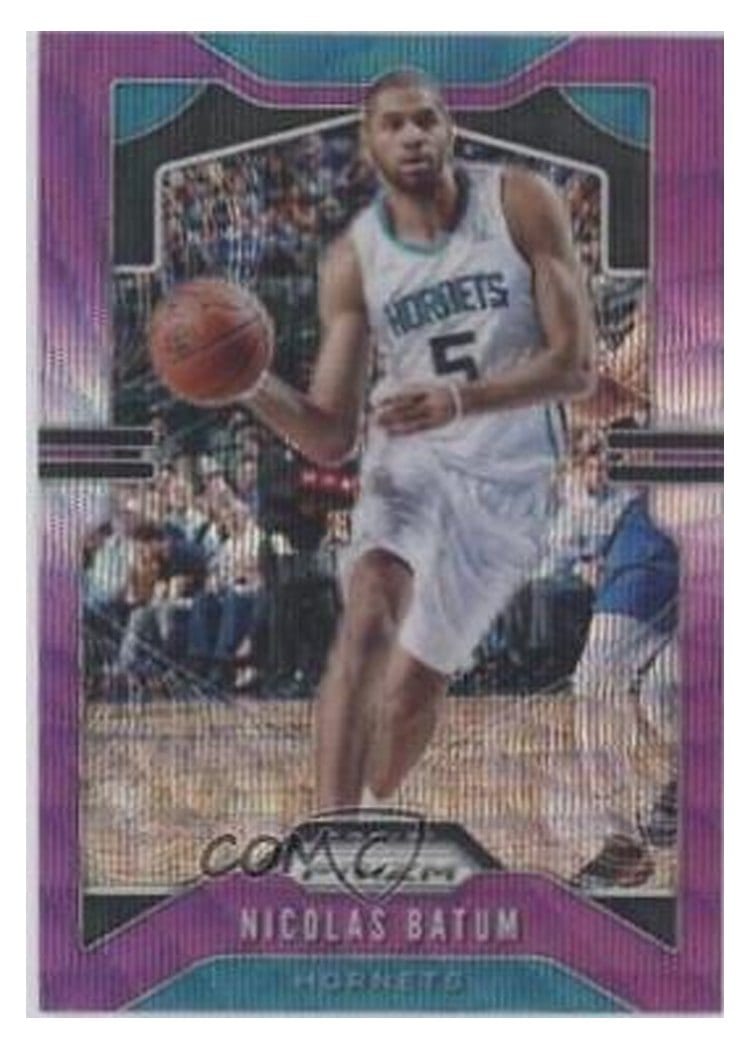 2019-20 Panini Prizm Base Set Nicolas Batum Purple Wave Prizm #57 card