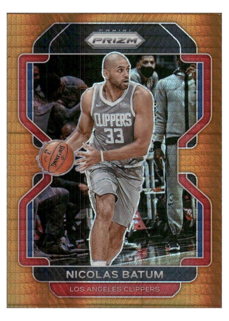 2021-22 Panini Prizm Base Set Nicolas Batum Orange Hyper Prizm #200 card